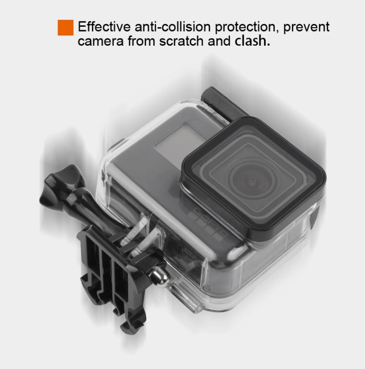 45m Waterproof Housing Protective Case + Touch Screen Back Cover for GoPro NEW HERO /HERO6 /5, with Buckle Basic Mount & Screw, No Need to Remove Lens (Transparent) - Waterproof Cases by PMC Jewellery | Online Shopping South Africa | PMC Jewellery | Buy Now Pay Later Mobicred