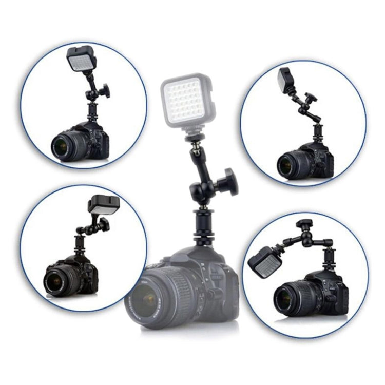 7 inch Adjustable Friction Articulating Magic Arm + Large Claws Clips (Black) - Camera Gimbal by PMC Jewellery | Online Shopping South Africa | PMC Jewellery