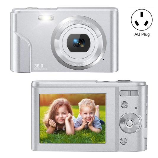 DC311 2.4 inch 36MP 16X Zoom 2.7K Full HD Digital Camera Children Card Camera, AU Plug (Silver) - Children Cameras by PMC Jewellery | Online Shopping South Africa | PMC Jewellery | Buy Now Pay Later Mobicred