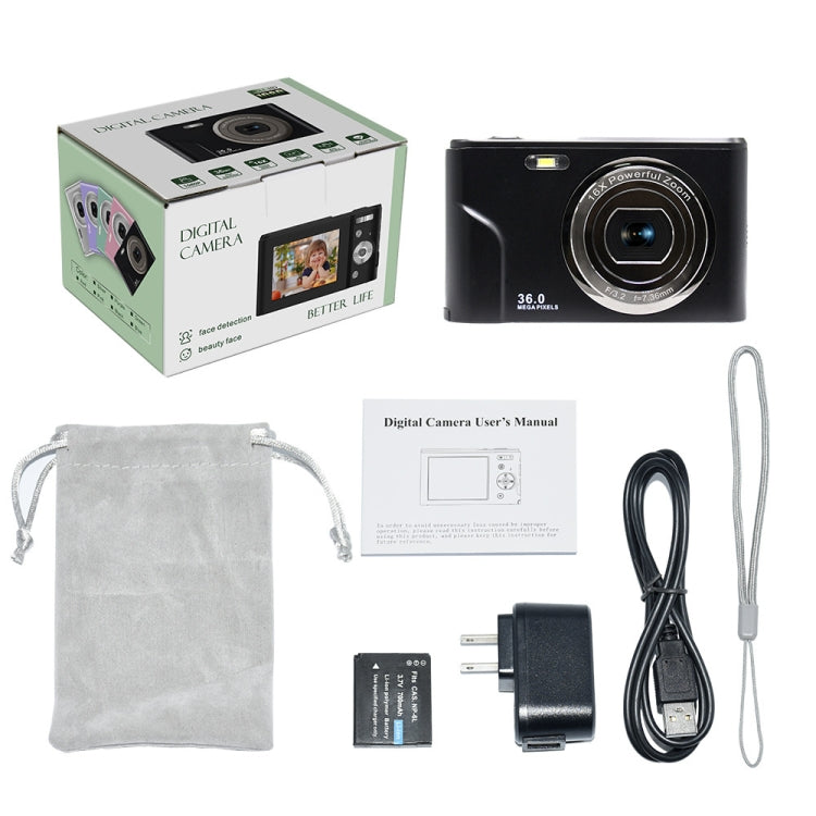 DC311 2.4 inch 36MP 16X Zoom 2.7K Full HD Digital Camera Children Card Camera, AU Plug (Green) - Children Cameras by PMC Jewellery | Online Shopping South Africa | PMC Jewellery | Buy Now Pay Later Mobicred