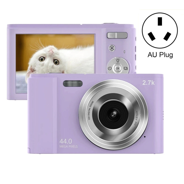 DC302 2.88 inch 44MP 16X Zoom 2.7K Full HD Digital Camera Children Card Camera, AU Plug (Purple) - Children Cameras by PMC Jewellery | Online Shopping South Africa | PMC Jewellery | Buy Now Pay Later Mobicred