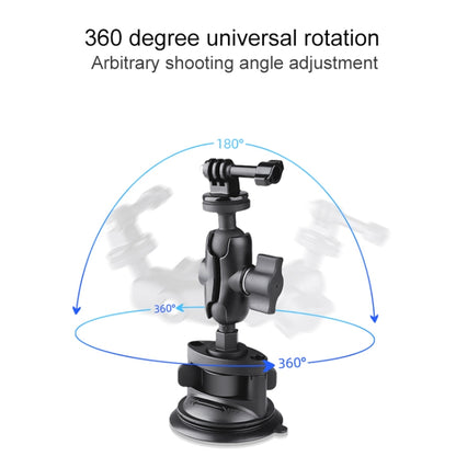 Triangle Suction Cup Mount Holder with Tripod Adapter & Steel Tether & Safety Buckle (Black) - Holder by PMC Jewellery | Online Shopping South Africa | PMC Jewellery | Buy Now Pay Later Mobicred