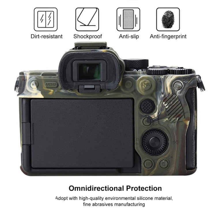 Soft Silicone Protective Case for Sony A7 IV (Camouflage) - Protective Case by PMC Jewellery | Online Shopping South Africa | PMC Jewellery