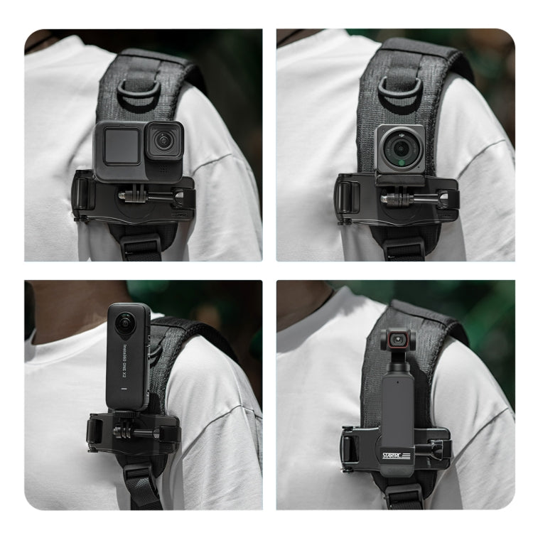 STARTRC 360 Degree Rotation Backpack Fixed Clip Belt Bracket(Black) - Backpack Clip by STARTRC | Online Shopping South Africa | PMC Jewellery | Buy Now Pay Later Mobicred