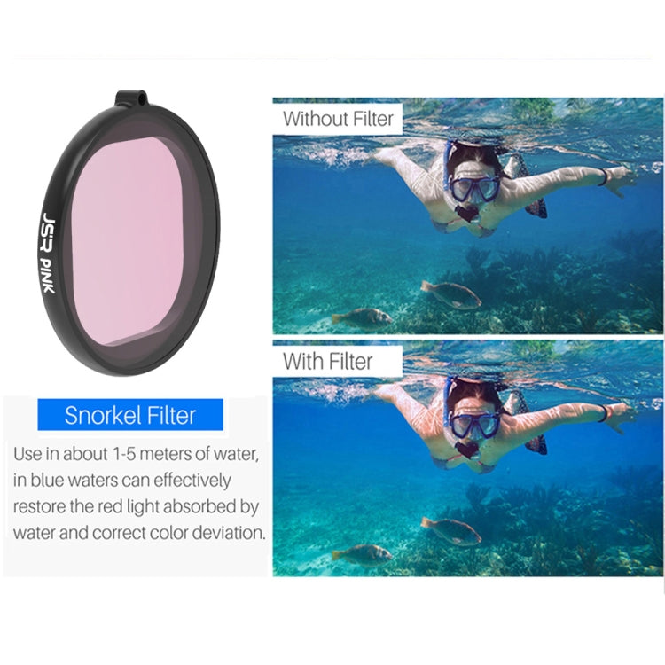 JSR Round Housing Diving Color Lens Filter for GoPro HERO8 Black(Pink) - Lens Filter by JSR | Online Shopping South Africa | PMC Jewellery | Buy Now Pay Later Mobicred