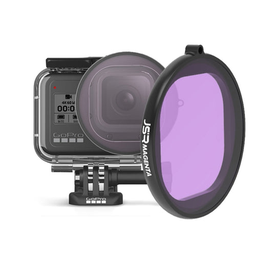 JSR Round Housing Diving Color Lens Filter for GoPro HERO8 Black(Purple) - Lens Filter by JSR | Online Shopping South Africa | PMC Jewellery | Buy Now Pay Later Mobicred