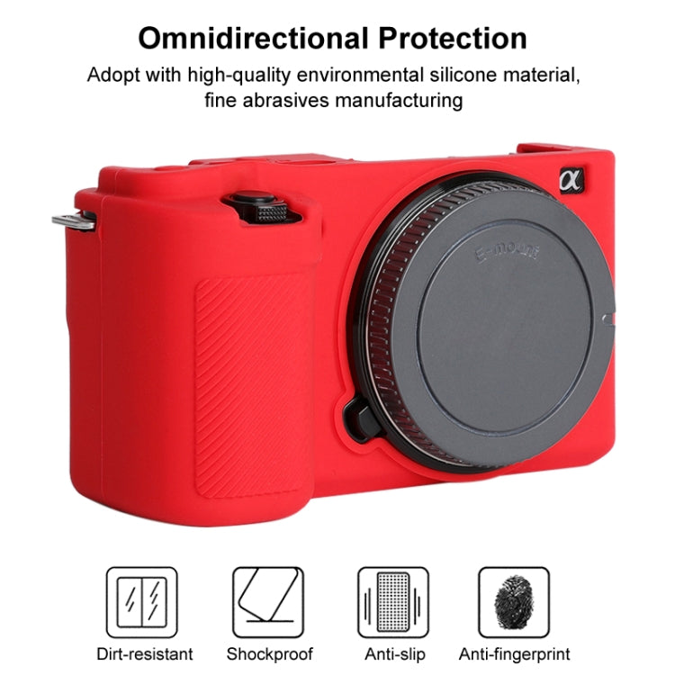 For Sony ZV-E10 Soft Silicone Protective Case (Red) - Protective Case by PMC Jewellery | Online Shopping South Africa | PMC Jewellery