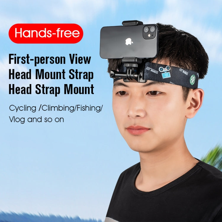 STARTRC Adjustable Head Strap Vlog FPV POV Mount Belt for GoPro, Insta360, DJI Osmo Action and Other Action Cameras(Red) - Head Belt by STARTRC | Online Shopping South Africa | PMC Jewellery | Buy Now Pay Later Mobicred