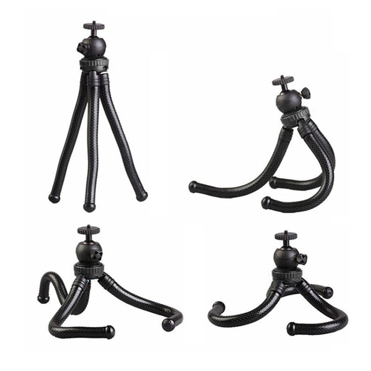 W1 Mini Octopus Flexible Tripod Holder with Ball Head for SLR Cameras, GoPro, Phones (Black) - Portable Mini Tripod by PMC Jewellery | Online Shopping South Africa | PMC Jewellery | Buy Now Pay Later Mobicred