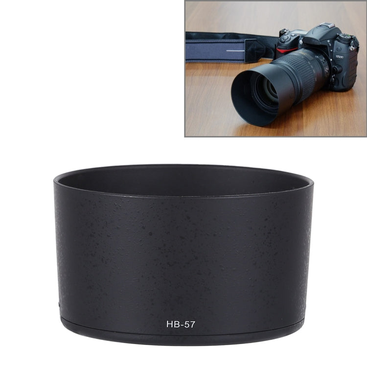 HB-57 Lens Hood Shade for Nikon AF-S 55-300mm F4.5-5.6G ED VR Lens - Lens Hood by PMC Jewellery | Online Shopping South Africa | PMC Jewellery