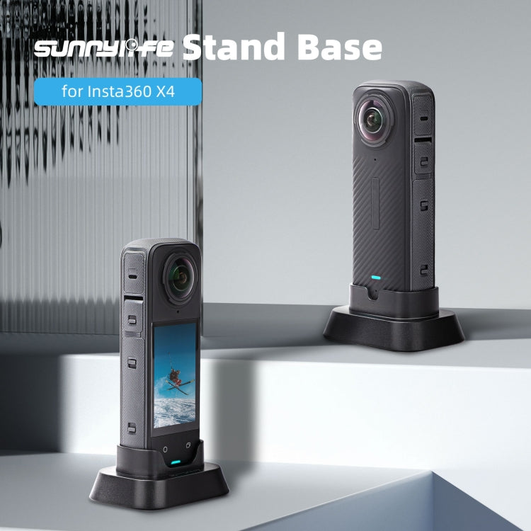 For Insta360 X4 Sunnylife Desktop Stand Base (Black) - Mount & Holder by Sunnylife | Online Shopping South Africa | PMC Jewellery | Buy Now Pay Later Mobicred