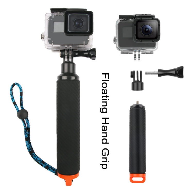 Shutter Trigger + Dome Port Lens Transparent Cover + Floating Hand Grip Diving Buoyancy Stick with Adjustable Anti-lost Strap & Screw & Wrench for GoPro HERO7 /6 /5 - Lens Transparent Cover by PMC Jewellery | Online Shopping South Africa | PMC Jewellery | Buy Now Pay Later Mobicred