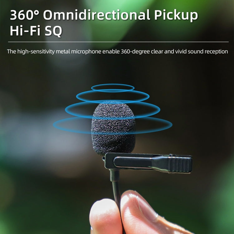 For Insta360 X4 Sunnylife Lavalier Clip Type-C Recording Microphone (Black) - Others by Sunnylife | Online Shopping South Africa | PMC Jewellery | Buy Now Pay Later Mobicred