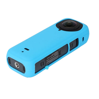 For Insta360 X4 Silicone Protective Case with Lens Cover (Blue) - Case & Bags by PMC Jewellery | Online Shopping South Africa | PMC Jewellery | Buy Now Pay Later Mobicred