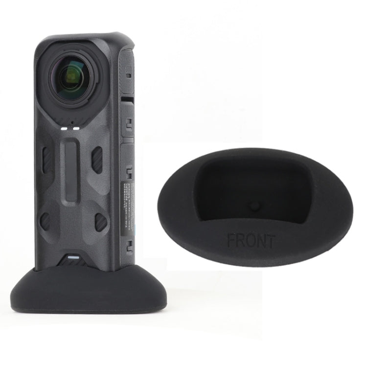 For Insta360 X4 Silicone Base Desktop Stand (Black) - Mount & Holder by PMC Jewellery | Online Shopping South Africa | PMC Jewellery