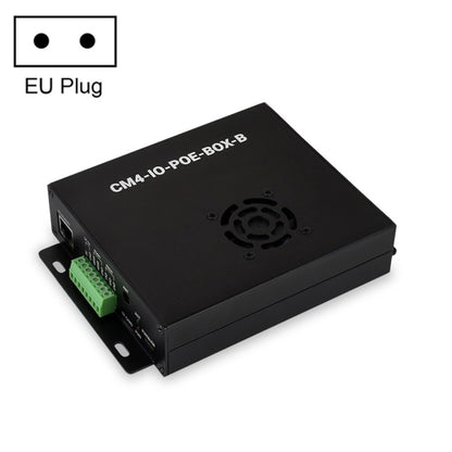 Waveshare PoE Mini-Computer Type B Base Box with Metal Case & Cooling Fan for Raspberry Pi CM4(EU Plug) - Mini PC Accessories by WAVESHARE | Online Shopping South Africa | PMC Jewellery | Buy Now Pay Later Mobicred