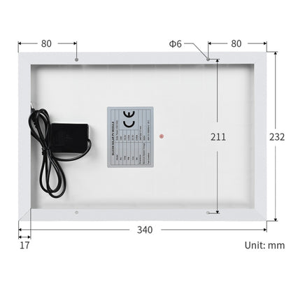 Waveshare High Conversion Efficiency 18V 10W Solar Panel - Modules Expansions Accessories by WAVESHARE | Online Shopping South Africa | PMC Jewellery | Buy Now Pay Later Mobicred