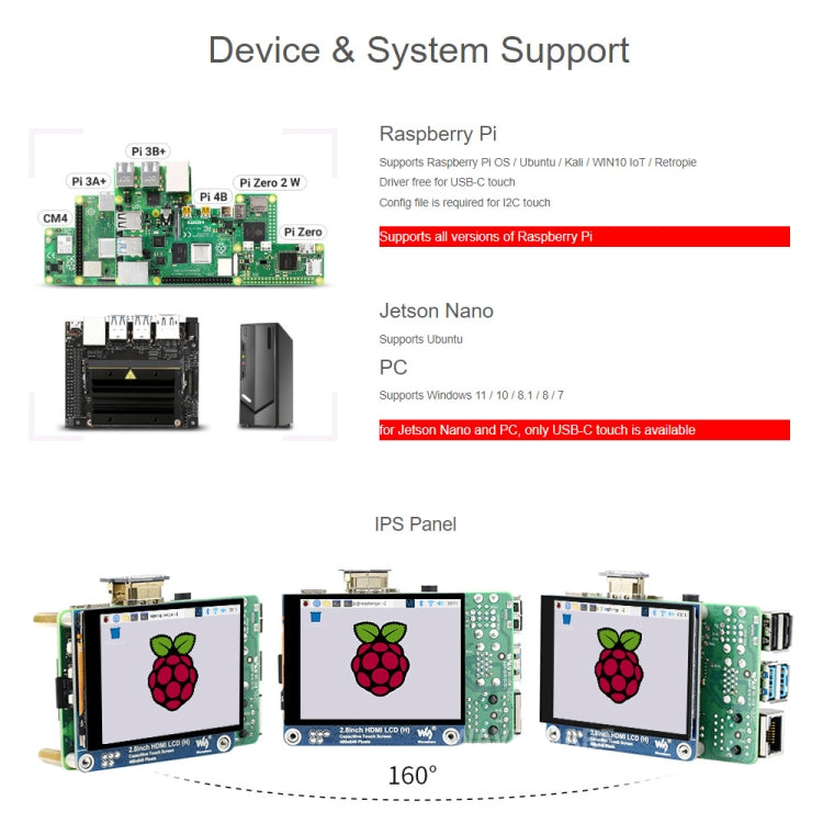 Waveshare 2.8 inch 480x640 HDMI IPS LCD Display (H) Fully Laminated Screen - Modules Expansions Accessories by WAVESHARE | Online Shopping South Africa | PMC Jewellery | Buy Now Pay Later Mobicred