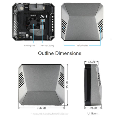 Waveshare Argon One M.2 Aluminum Case For Raspberry Pi 4, with M.2 Expansion Slot - Modules Expansions Accessories by WAVESHARE | Online Shopping South Africa | PMC Jewellery | Buy Now Pay Later Mobicred