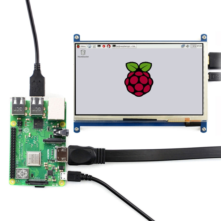 WAVESHARE 7 Inch HDMI LCD (C) 1024×600 Touch Screen  for Raspberry Pi Supports Various Systems - LCD & LED Display Module by PMC Jewellery | Online Shopping South Africa | PMC Jewellery