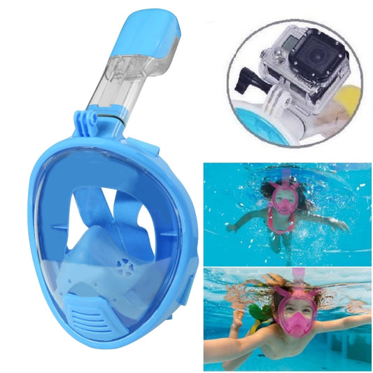 Kids Diving Equipment Full Face Design Snorkel Mask for GoPro Hero12 Black / Hero11 /10 /9 /8 /7 /6 /5, Insta360 Ace / Ace Pro, DJI Osmo Action 4 and Other Action Cameras(Blue) - Diving Mask by NEOPine | Online Shopping South Africa | PMC Jewellery | Buy Now Pay Later Mobicred