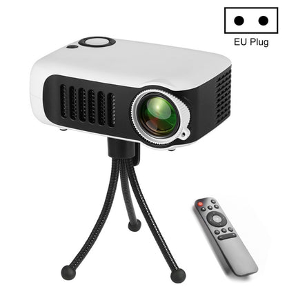 A2000 Portable Projector 800 Lumen LCD Home Theater Video Projector, Support 1080P, EU Plug (White) - LED Projector by PMC Jewellery | Online Shopping South Africa | PMC Jewellery | Buy Now Pay Later Mobicred