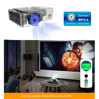 T6 2000ANSI Lumens 1080P LCD Mini Theater Projector, Phone Version, EU Plug(Silver) - LED Projector by PMC Jewellery | Online Shopping South Africa | PMC Jewellery | Buy Now Pay Later Mobicred