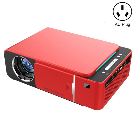 T6 2000ANSI Lumens 1080P LCD Mini Theater Projector, Phone Version, AU Plug(Red) - LED Projector by PMC Jewellery | Online Shopping South Africa | PMC Jewellery | Buy Now Pay Later Mobicred