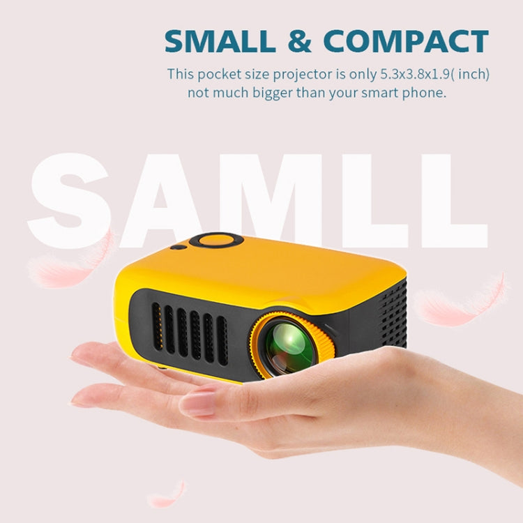 A2000 1080P Mini Portable Smart Projector Children Projector, AU Plug(Yellow) - Mini Projector by PMC Jewellery | Online Shopping South Africa | PMC Jewellery | Buy Now Pay Later Mobicred