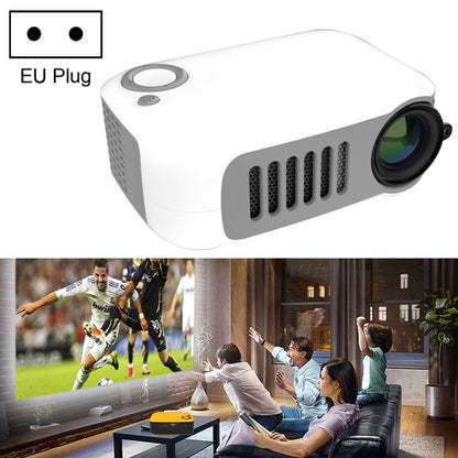 A2000 1080P Mini Portable Smart Projector Children Projector, EU Plug(White Grey) - Mini Projector by PMC Jewellery | Online Shopping South Africa | PMC Jewellery | Buy Now Pay Later Mobicred