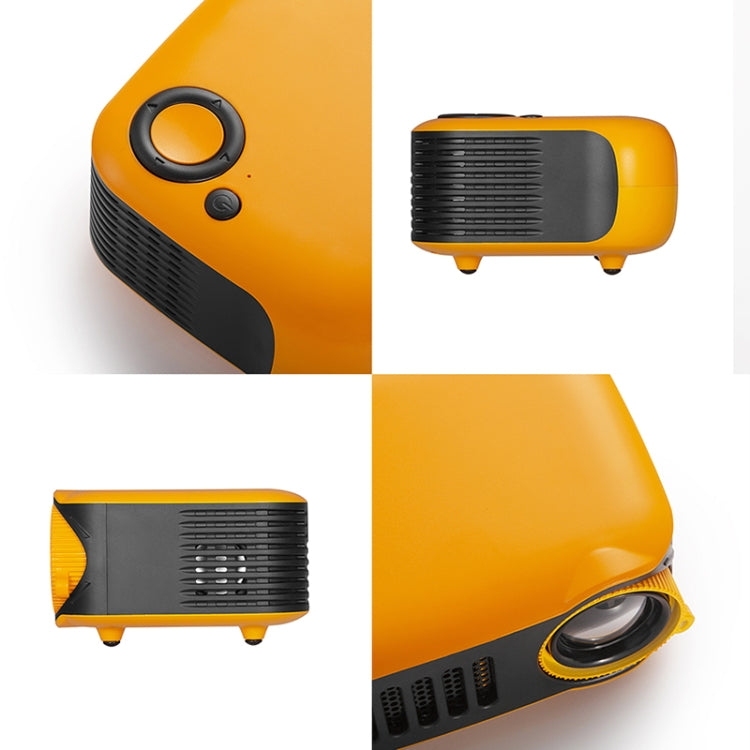 A2000 1080P Mini Portable Smart Projector Children Projector, UK Plug(Yellow) - Mini Projector by PMC Jewellery | Online Shopping South Africa | PMC Jewellery | Buy Now Pay Later Mobicred