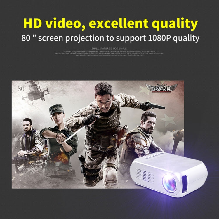 YG320 320*240 Mini LED Projector Home Theater, Support HDMI & AV & SD & USB(White) - Mini Projector by PMC Jewellery | Online Shopping South Africa | PMC Jewellery | Buy Now Pay Later Mobicred