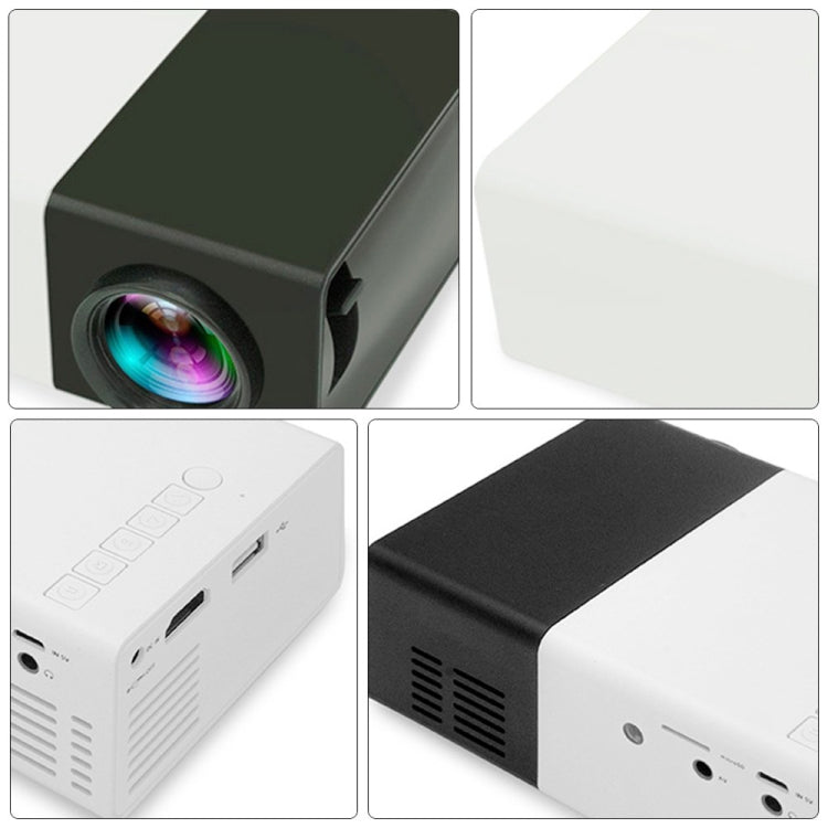 YG300 400LM Portable Mini Home Theater LED Projector with Remote Controller, Support HDMI, AV, SD, USB Interfaces, (Built-in 1300mAh Lithium battery)(Black) - LED Projector by PMC Jewellery | Online Shopping South Africa | PMC Jewellery | Buy Now Pay Later Mobicred