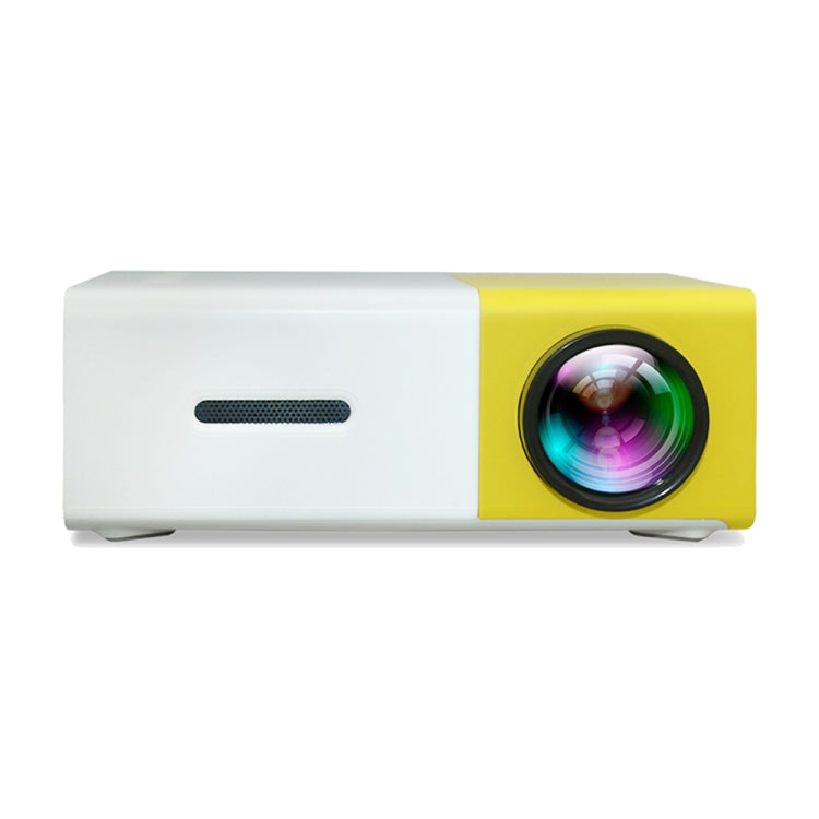 YG300 400LM Portable Mini Home Theater LED Projector with Remote Controller, Support HDMI, AV, SD, USB Interfaces, (Built-in 1300mAh Lithium battery)(Yellow) - LED Projector by PMC Jewellery | Online Shopping South Africa | PMC Jewellery | Buy Now Pay Later Mobicred