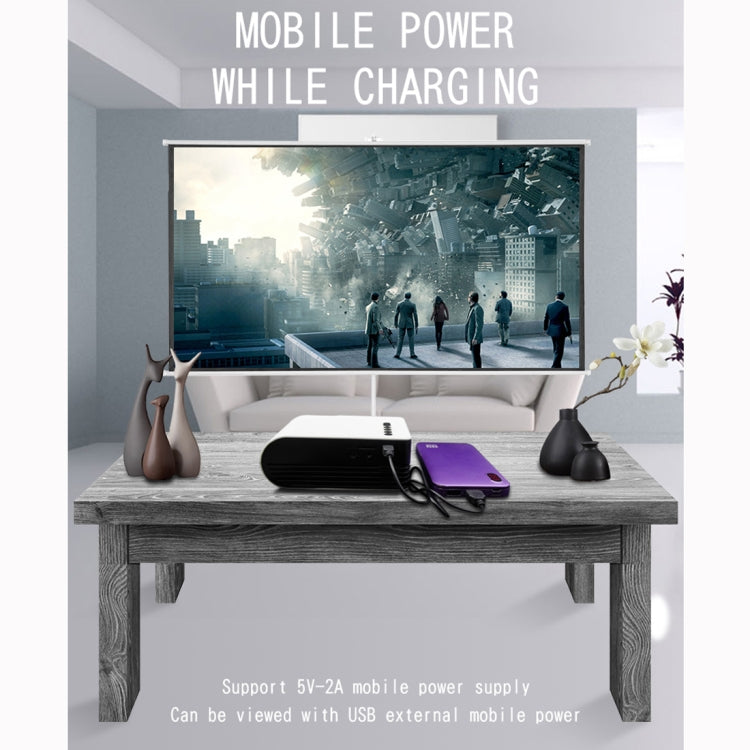 YG210 320x240 400-600LM Mini LED Projector Home Theater, Support HDMI & AV & SD & USB, General Version (White) - LED Projector by PMC Jewellery | Online Shopping South Africa | PMC Jewellery | Buy Now Pay Later Mobicred