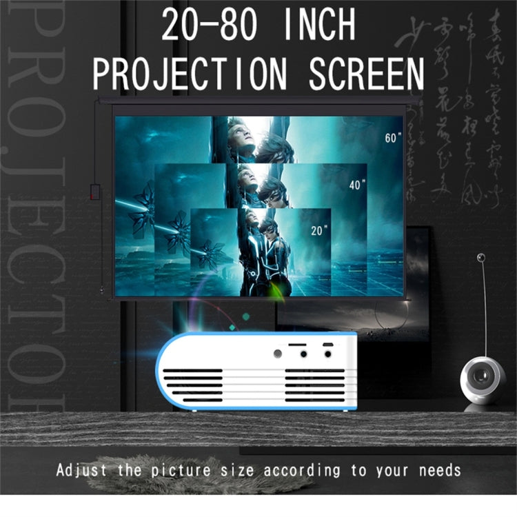 YG210 320x240 400-600LM Mini LED Projector Home Theater, Support HDMI & AV & SD & USB, General Version (White) - LED Projector by PMC Jewellery | Online Shopping South Africa | PMC Jewellery | Buy Now Pay Later Mobicred