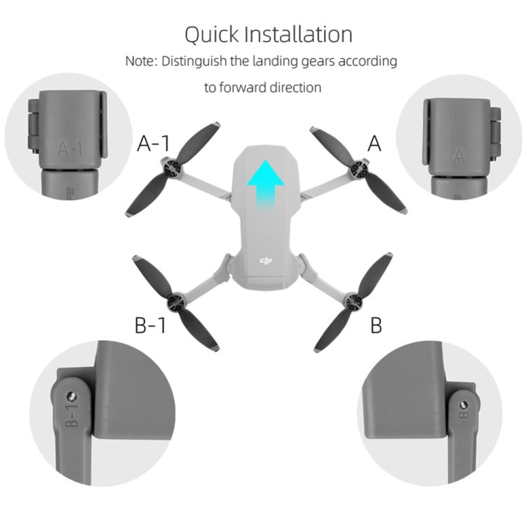 Sunnylife MM-LG541 Foldable Heightened Landing Gears for DJI Mavic mini (Grey) - Others by Sunnylife | Online Shopping South Africa | PMC Jewellery | Buy Now Pay Later Mobicred