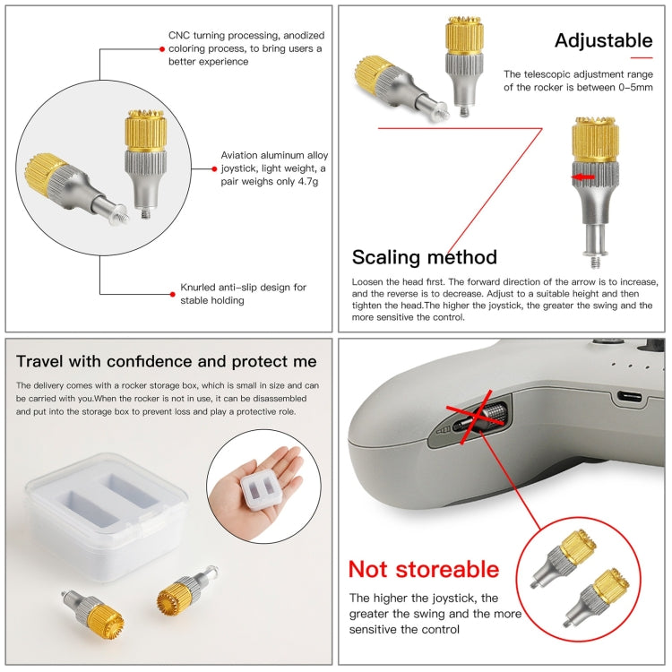 RCSTQ Two-color Retractable Thumb Rocker Joystick for DJI FPV Combo Drone Remote Control - Other Accessories by STARTRC | Online Shopping South Africa | PMC Jewellery