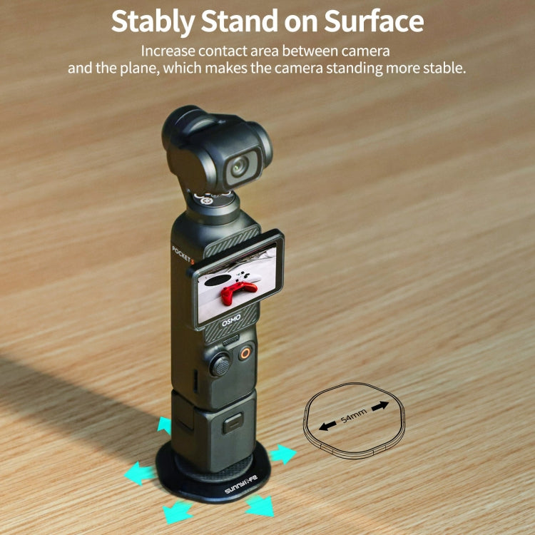 Sunnylife Universal Metal Magnetic Base 1/4 inch Adapter Aluminium Alloy Pivot Stand Base (Black) - Mount & Holder by Sunnylife | Online Shopping South Africa | PMC Jewellery | Buy Now Pay Later Mobicred