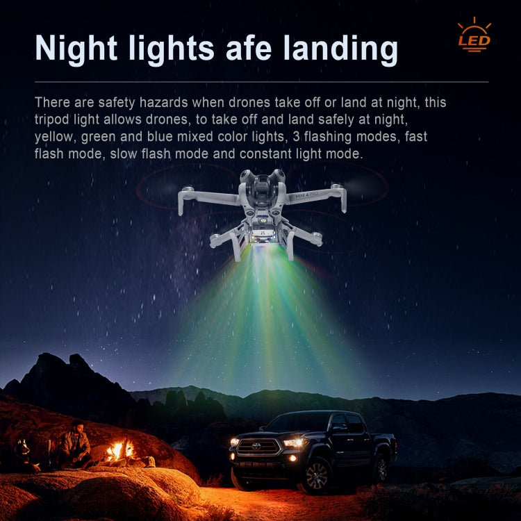 For DJI Mini 4 Pro STARTRC LED Light Folding Heightened Landing Gear Training Rack (Grey) - Holder Series by STARTRC | Online Shopping South Africa | PMC Jewellery