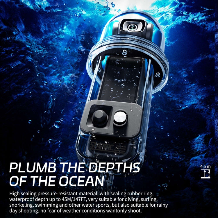 For DJI Osmo Pocket 3 STARTRC 45m / 147ft Underwater Waterproof Housing Diving Case (Transparent) - Case & Bags by STARTRC | Online Shopping South Africa | PMC Jewellery | Buy Now Pay Later Mobicred