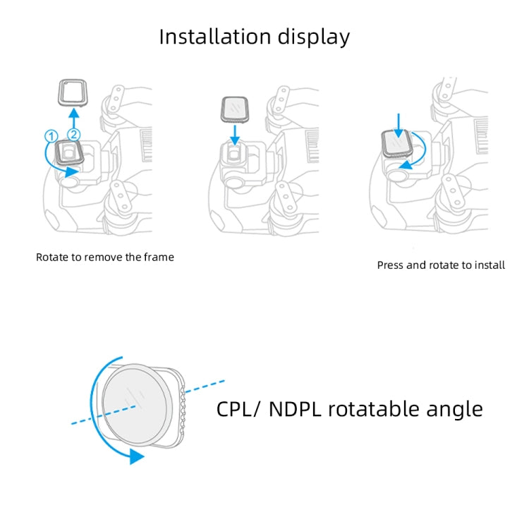 JSR Drone 3 in 1 CPL+ND8+ND16 Lens Filter for DJI MAVIC Air 2 - Mavic Lens Filter by JSR | Online Shopping South Africa | PMC Jewellery | Buy Now Pay Later Mobicred