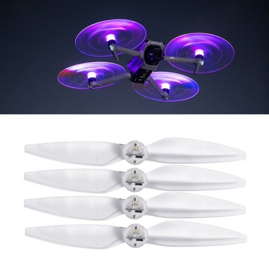 For DJI Air 3 STARTRC 2 Pairs Color LED Flash Lamp Low Noise Propellers (Transparent) - DIY Propeller by STARTRC | Online Shopping South Africa | PMC Jewellery | Buy Now Pay Later Mobicred