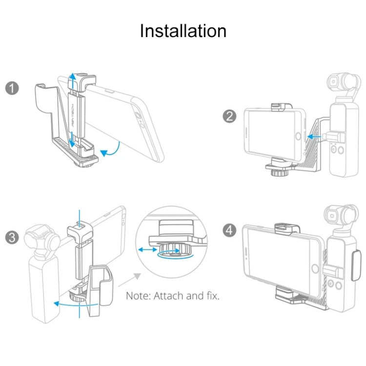 PGYTECH P-18C-027 Mobile Phone Fixing Bracket Clip Set for DJI OSMO Pocket - Combo Kits by PGYTECH | Online Shopping South Africa | PMC Jewellery | Buy Now Pay Later Mobicred