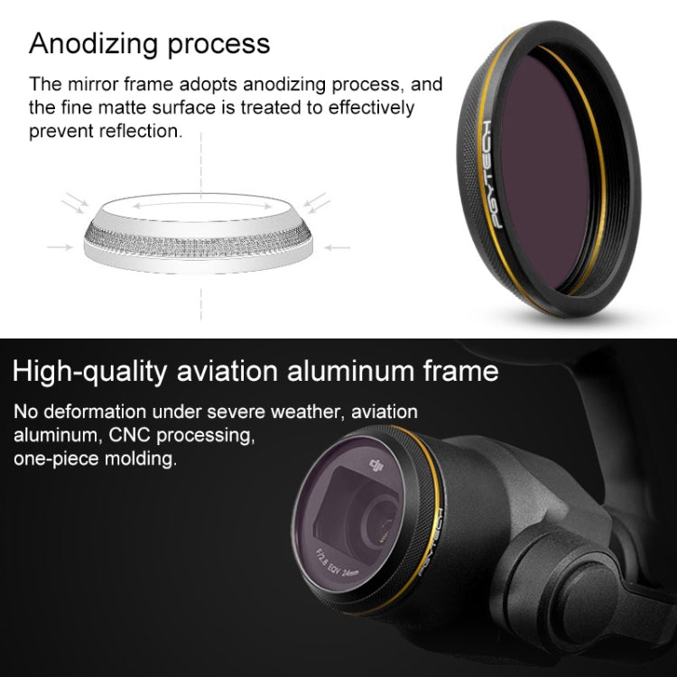 PGYTECH X4S-HD ND16 Gold-edge Lens Filter for DJI Inspire 2 / X4S Gimbal Camera Drone Accessories -  by PGYTECH | Online Shopping South Africa | PMC Jewellery | Buy Now Pay Later Mobicred