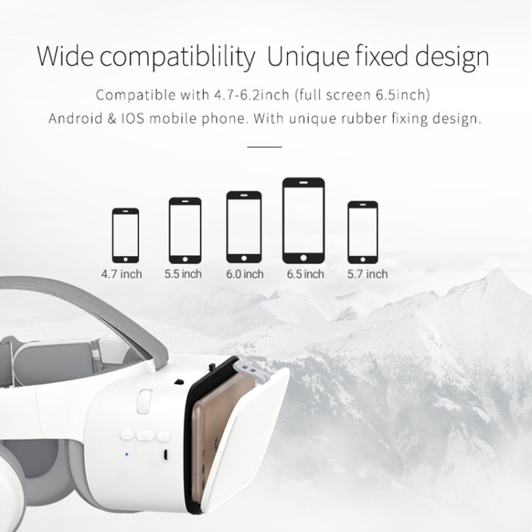 BOBOVR Z6 Virtual Reality 3D Video Glasses Suitable for 4.7-6.3 inch Smartphone with Bluetooth Headset (White) - VR Headset by PMC Jewellery | Online Shopping South Africa | PMC Jewellery | Buy Now Pay Later Mobicred