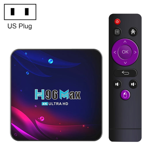 H96 Max V11 4K Smart TV BOX Android 11.0 Media Player with Remote Control, RK3318 Quad-Core 64bit Cortex-A53, RAM: 2GB, ROM: 16GB, Support Dual Band WiFi, Bluetooth, Ethernet, US Plug - RK3318 by PMC Jewellery | Online Shopping South Africa | PMC Jewellery | Buy Now Pay Later Mobicred