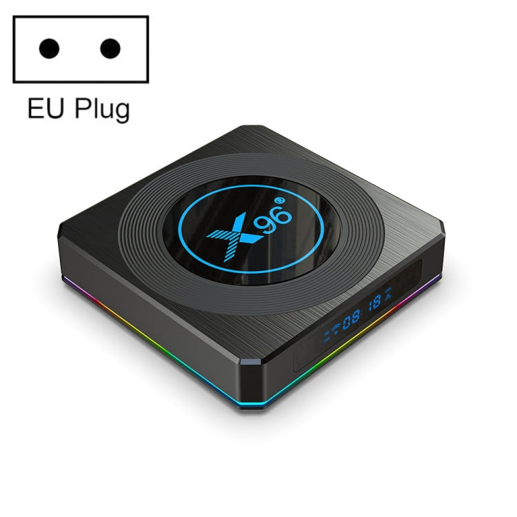 X96 X4 8K Smart TV BOX Android 11.0 Media Player with Remote Control, Amlogic S905X4 Quad Core ARM Cortex A55, RAM: 4GB, ROM: 64GB, Support 1000M, Dual Band WiFi, Bluetooth, EU Plug - Amlogic S905 by PMC Jewellery | Online Shopping South Africa | PMC Jewellery | Buy Now Pay Later Mobicred