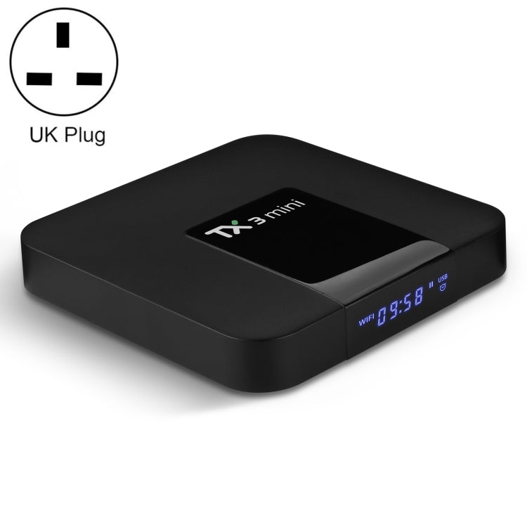 TX3 mini 4K HD Smart TV Box, Android 10.0, H616/H313 up to 1.2 GHz, Quad Core ARM Cortex-A53, 2GB + 16GB, Support 2.4G/5G WiFi, HDMI, AV, LAN, TF Card, UK Plug - Allwinner H6 by PMC Jewellery | Online Shopping South Africa | PMC Jewellery | Buy Now Pay Later Mobicred