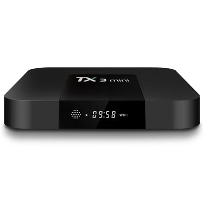 TX3 Mini 4K*2K Display HD Smart TV BOX Player with Remote Controller, Android 7.1 OS Amlogic S905W up to 2.0 GHz, Quad core ARM Cortex-A53, RAM: 2GB DDR3, ROM: 16GB, Supports WiFi & TF & AV In & DC In, UK Plug(Black) - Amlogic S905 by PMC Jewellery | Online Shopping South Africa | PMC Jewellery | Buy Now Pay Later Mobicred